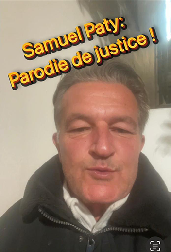 URGENT SAMUEL PATY, Parodie de Justice